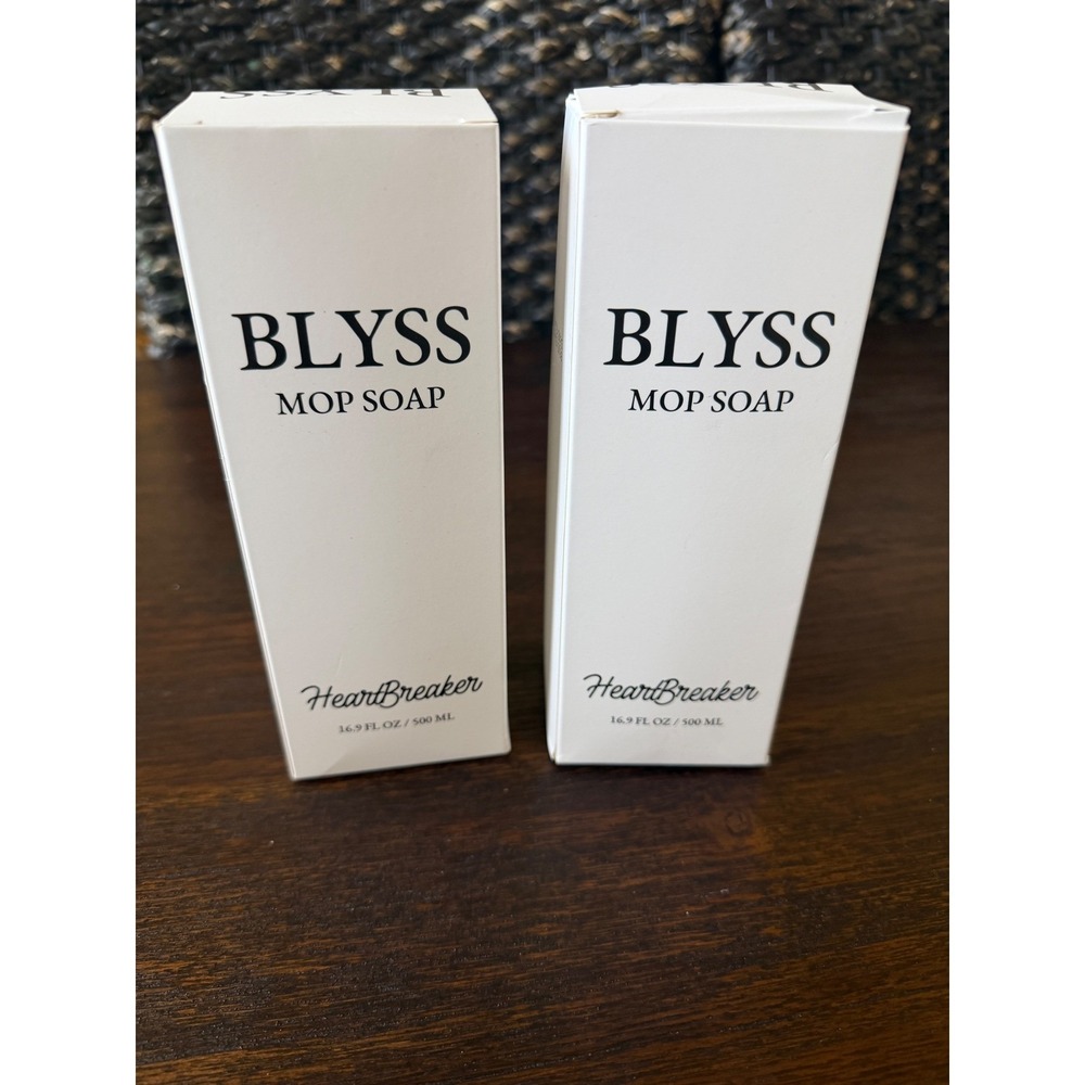 Lot of 2 Blyss Mop Soap HeartBreaker Scent Floor Cleaner 16.9 fl oz 500ml Each
